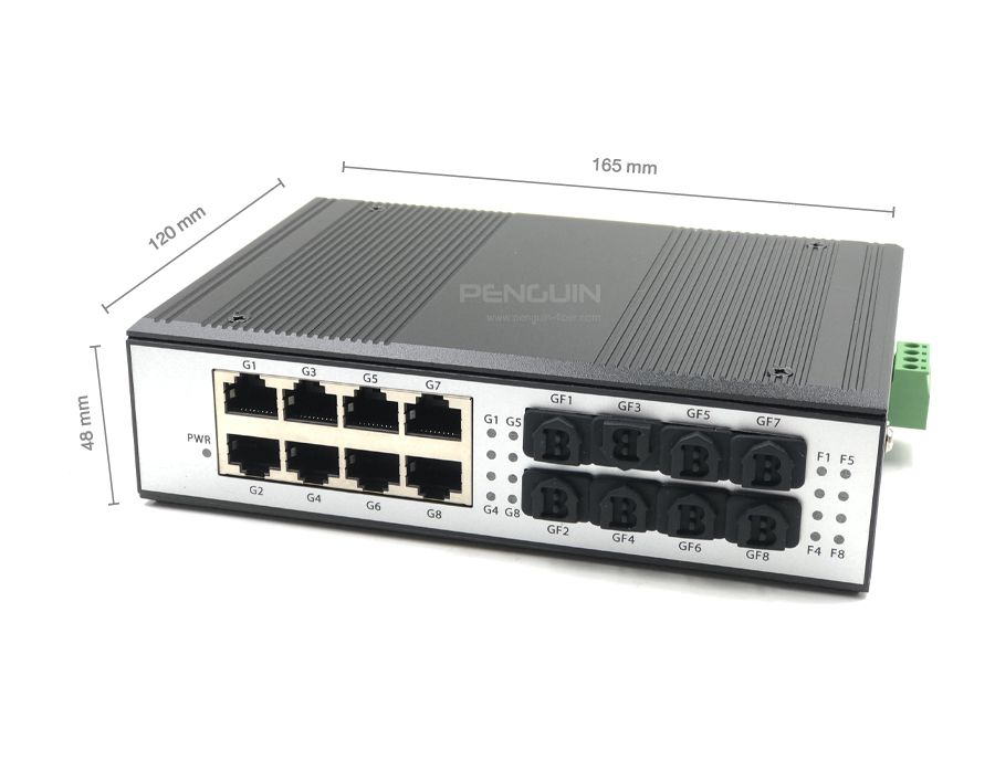 Gigabit Industrial Switch 4 Port + 4 SFP (1.25G)